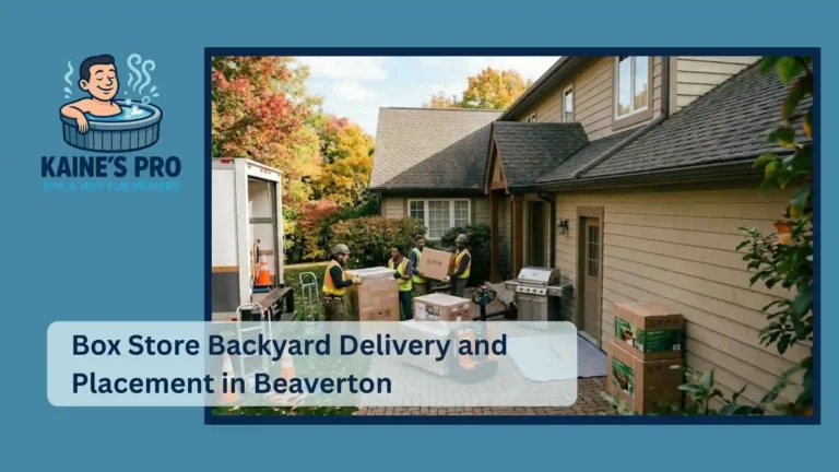 Box Store Backyard Delivery and Placement in Beaverton