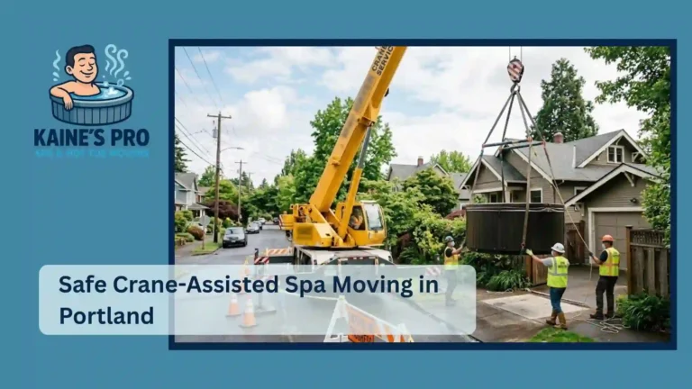 Safe Crane-Assisted Spa Moving in Portland