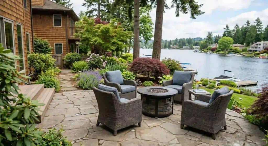 Completed outdoor space after hot tub removal in Lake Oswego