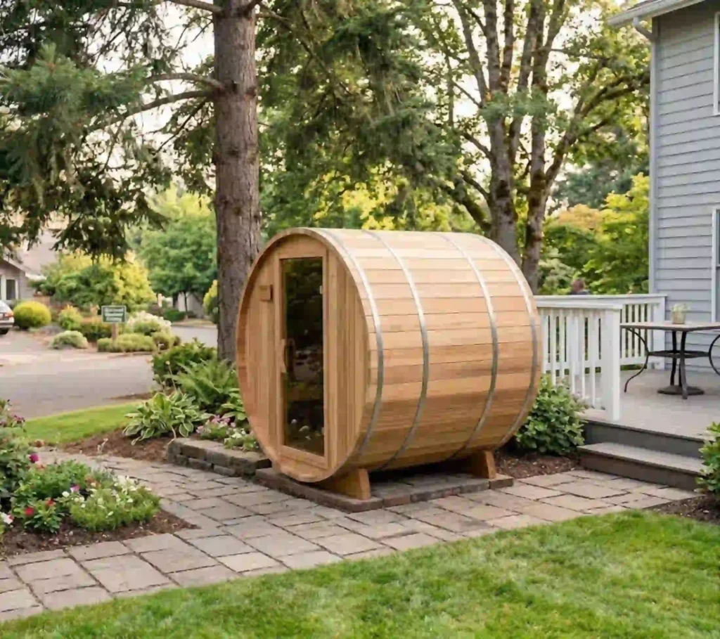 Portable sauna safely installed after relocation in Sherwood