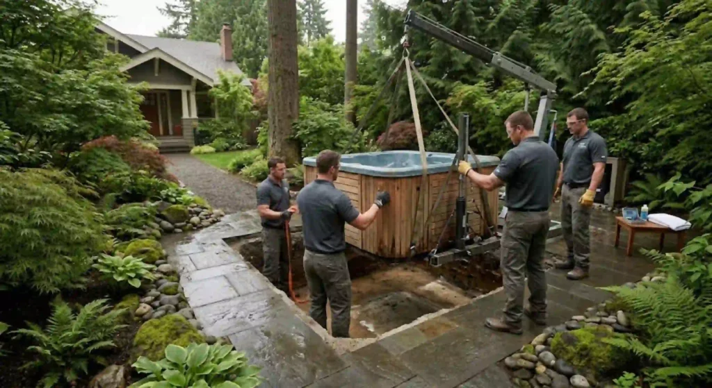 Professional hot tub removal service in Portland Oregon