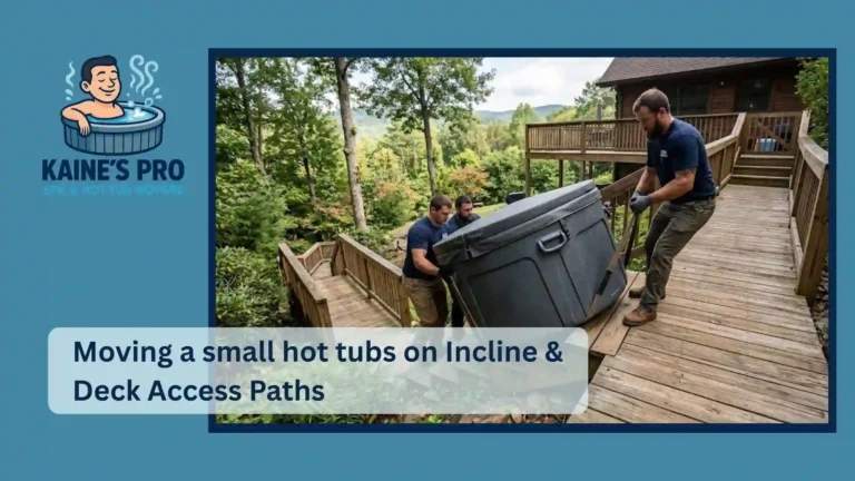 Moving a small hot tubs on Incline & Deck Access Paths